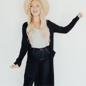CJLA Black Duster Cardigan